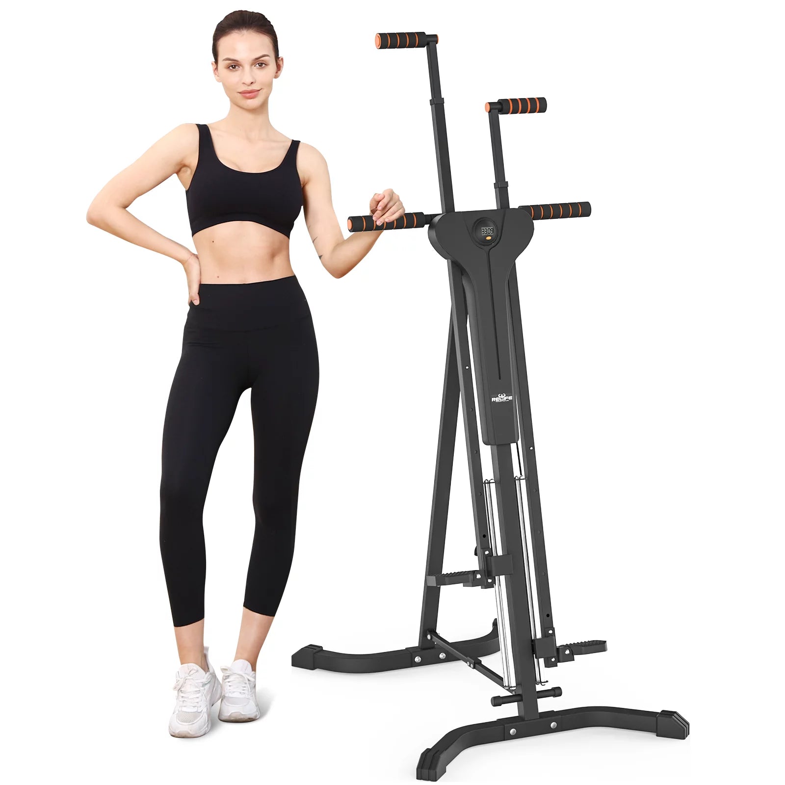 Vertical Climber Exercise Machine for Home Gym with LCD Display 5 Levels Adjustable