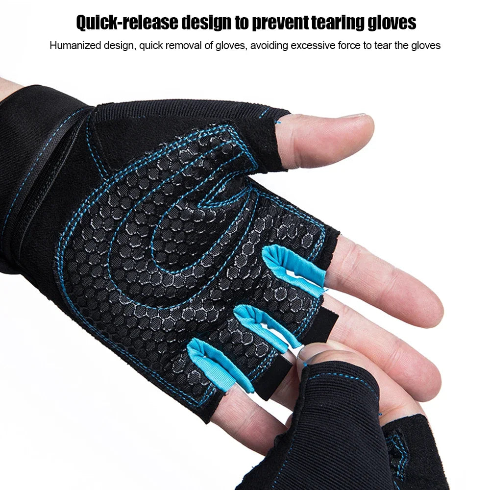 Gym Gloves Fitness Weight Lifting Gloves Body Building Training Sports Exercise Cycling Sport Workout Glove for Men Women M/L/XL