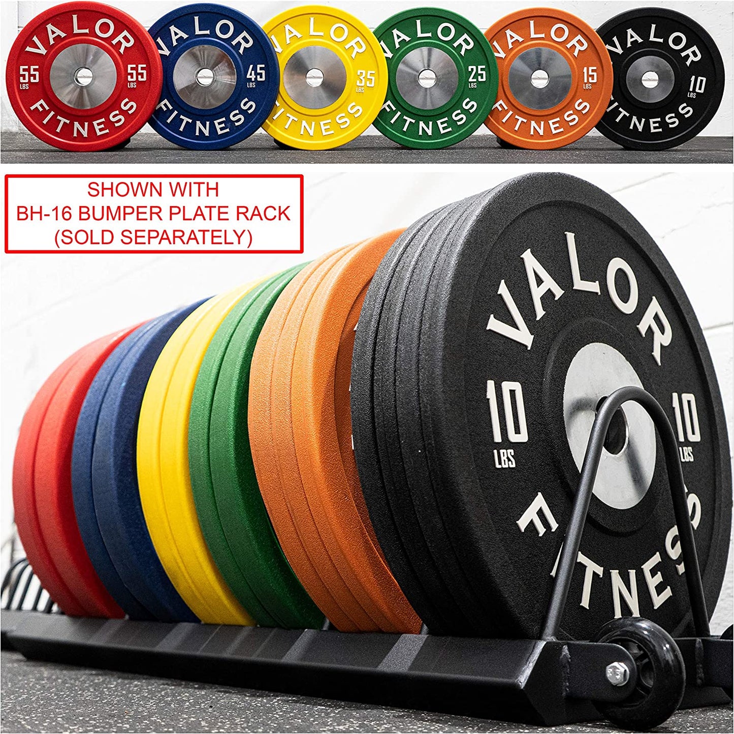 BPPU Poly Urethane Bumper Plates for Cross Training, Olympic Weight Lifting, and Power Lifting - Color Coded, Multiple Weight Plates Options Available