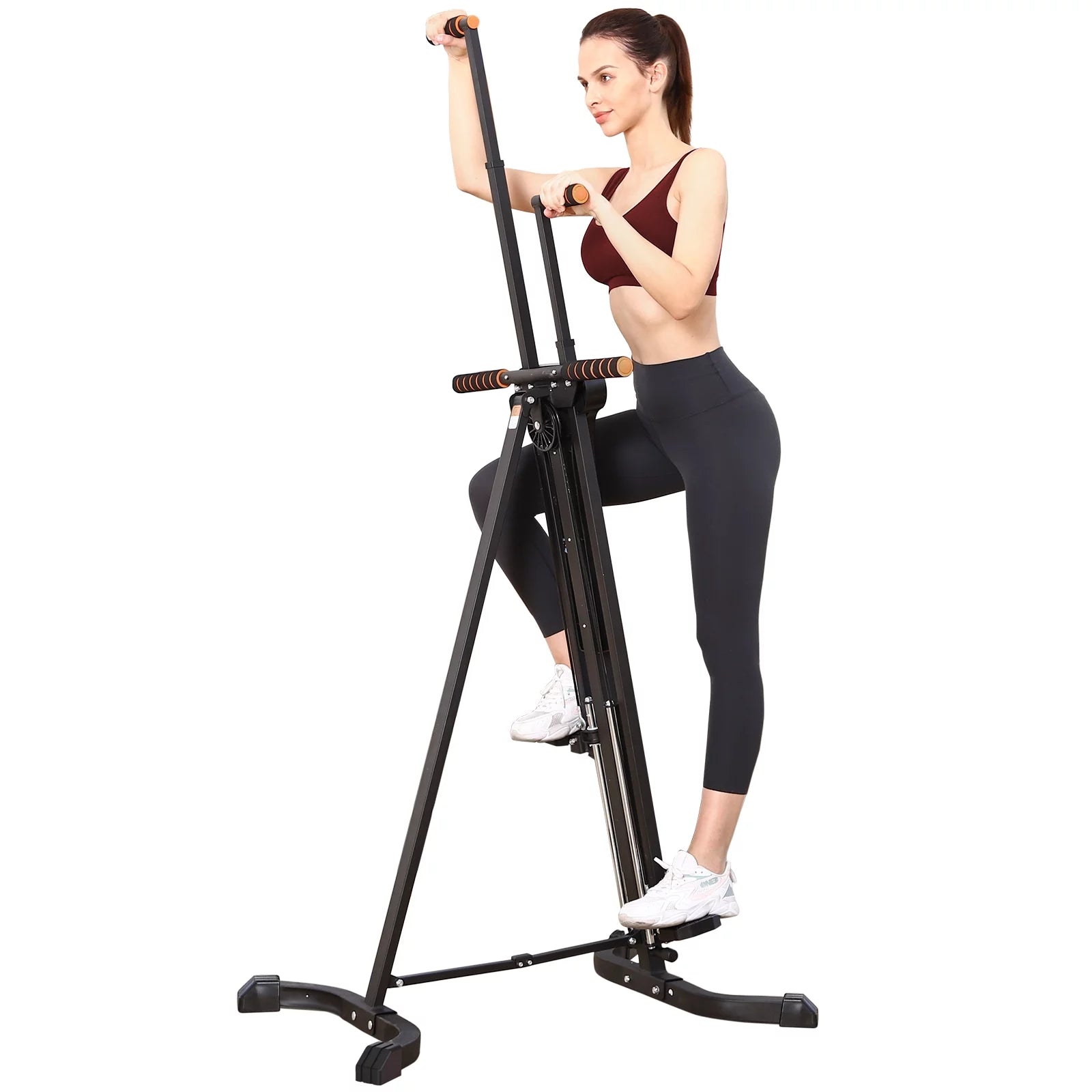 Vertical Climber Exercise Machine for Home Gym with LCD Display 5 Levels Adjustable